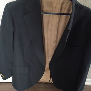 Ross & Cromarty Men's Black Blazer with Tan Lining Size 42S